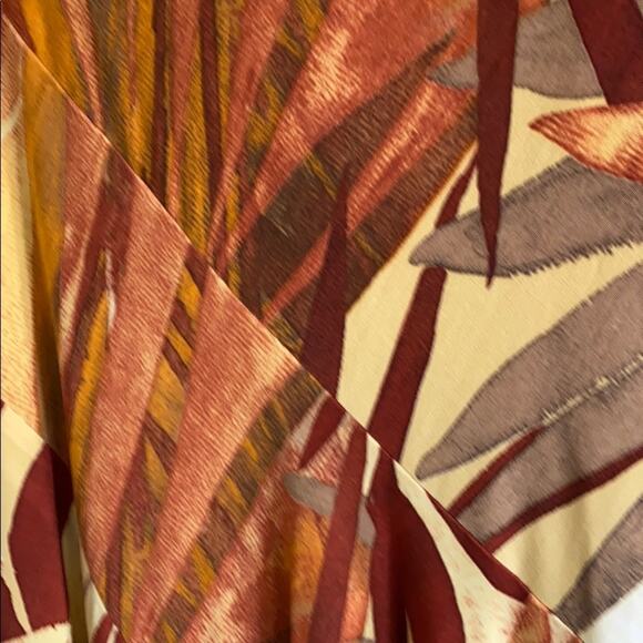 Cache vintage women’s size large leaf print slip on skirt - Picture 2 of 5